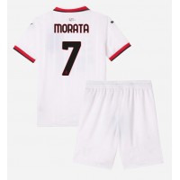 Maglie da calcio AC Milan Alvaro Morata #7 Seconda Maglia Bambino 2024-25 Manica Corta (+ Pantaloni corti)